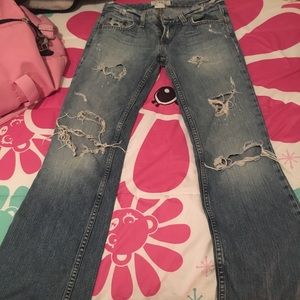 Armani X ripped jeans size 2S (short)